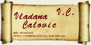 Vladana Ćalović vizit kartica